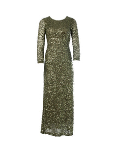 ISABELLE SEQUIN DRESS | OLIVE