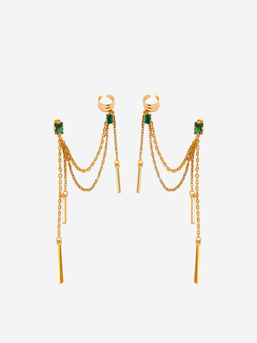 ERIS EARRINGS (emerald green)