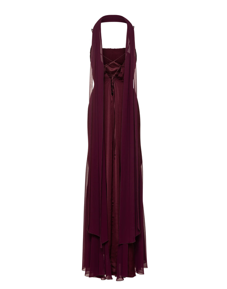 GABRIELLE DRESS | BURGUNDY