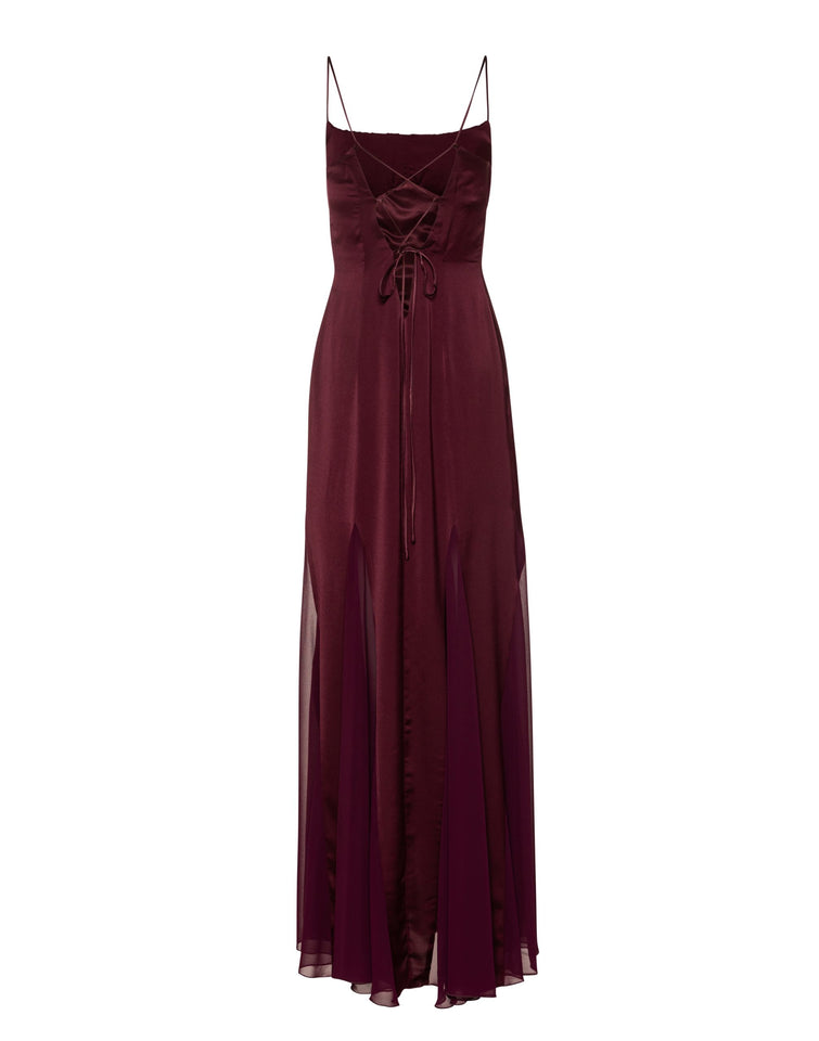 GABRIELLE DRESS | BURGUNDY