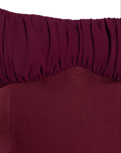 GABRIELLE DRESS | BURGUNDY