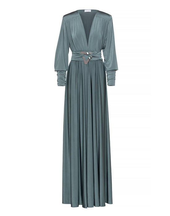 CARLA DRESS | GREY-KHAKI
