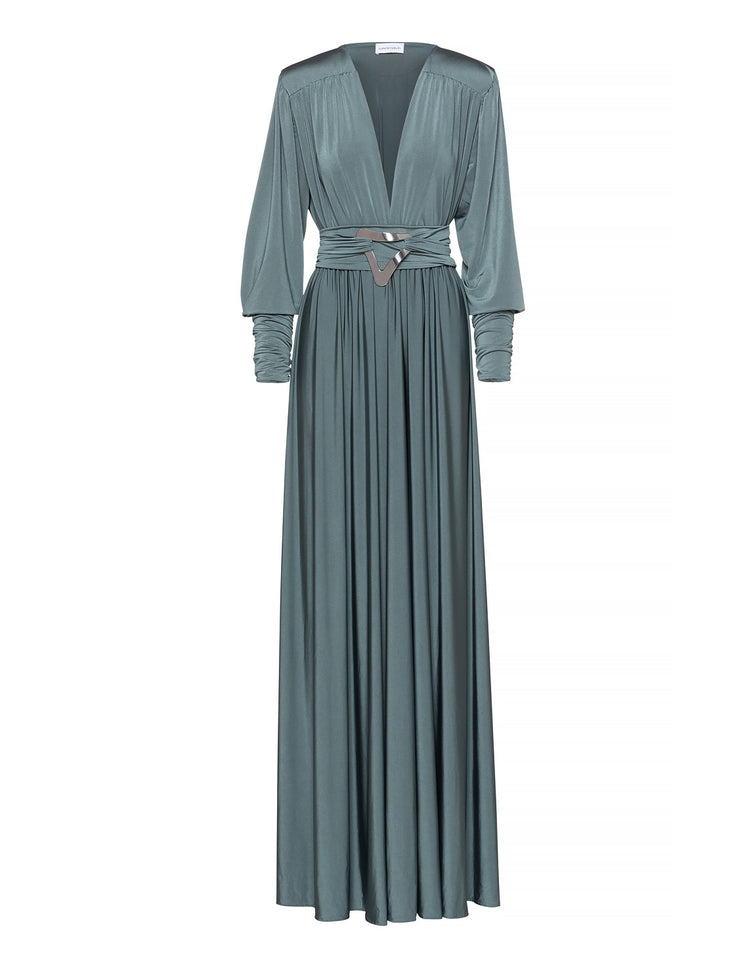 CARLA DRESS | GREY-KHAKI