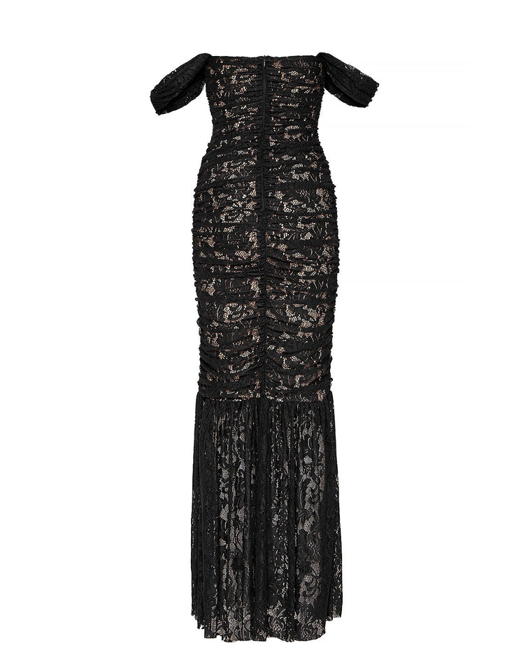 SOPHIYA LACE DRESS | BLACK