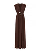ANABELLE DRESS ROYAL BROWN