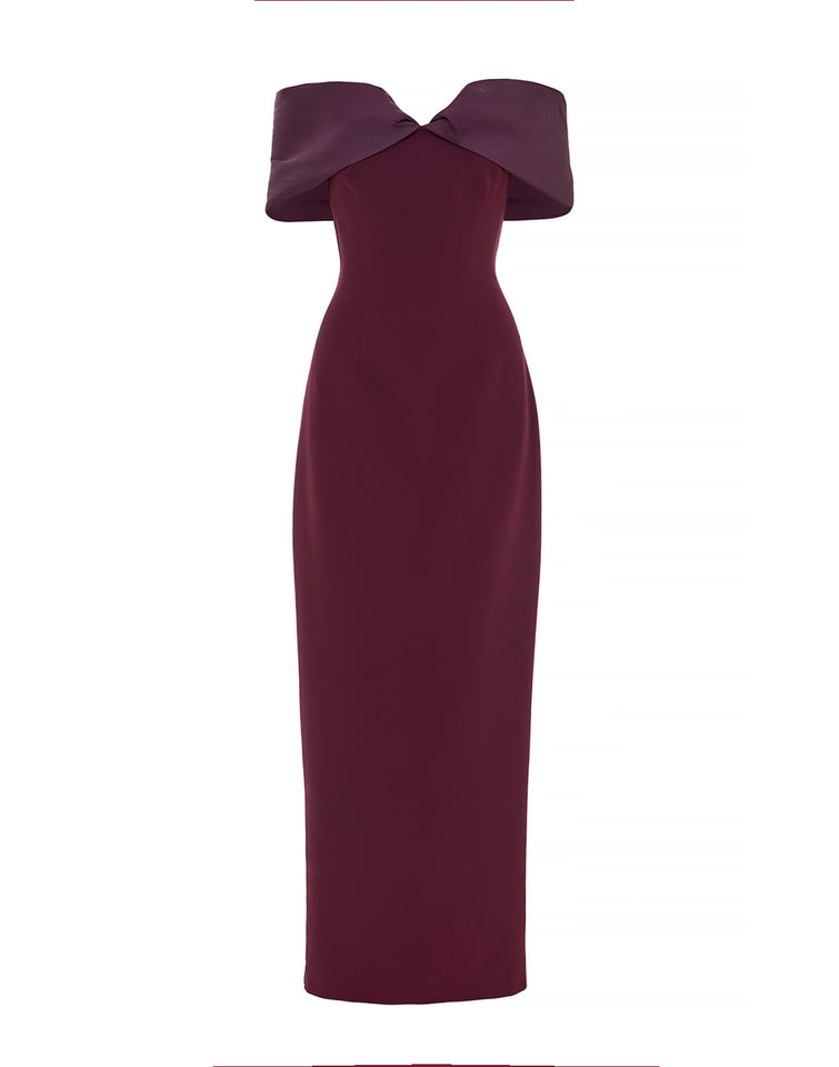 MADELEINE DRESS BURGUNDY