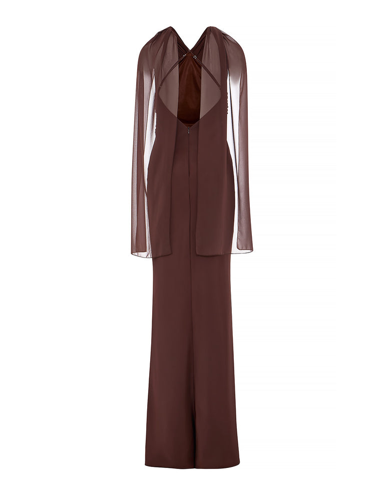 DANAI DRESS CINNAMON BROWN