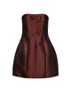 SOLENE MINI DRESS CHESTNUT BROWN
