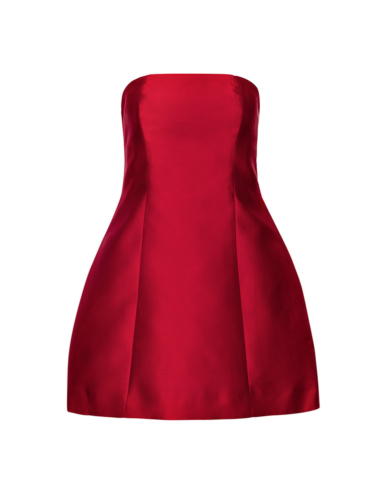 SOLENE MINI DRESS SCARLET RED