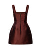 VASILIKI MINI DRESS CHESTNUT BROWN