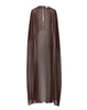 LONG SLEEVE CAPE CINNAMON BROWN