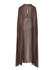 LONG SLEEVE CAPE CINNAMON BROWN