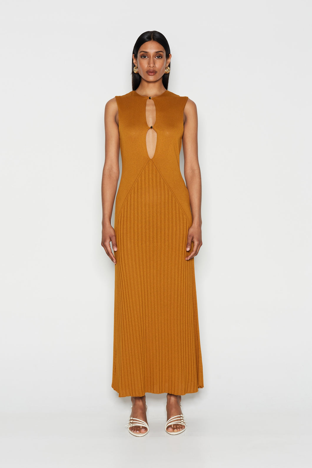 TEMPTATION KNITWEAR DRESS BROWN