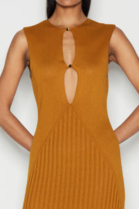 TEMPTATION KNITWEAR DRESS BROWN