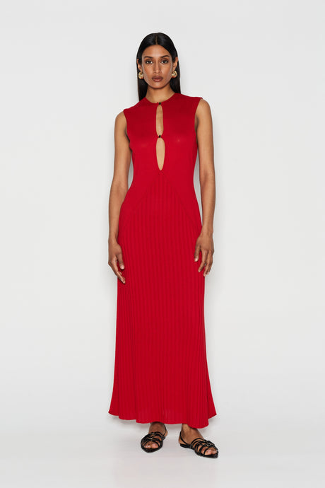 TEMPTATION KNITWEAR DRESS RED