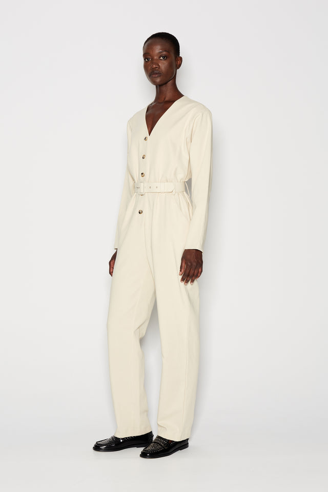 BLOCKBUSTER JUMPSUIT OFF WHITE