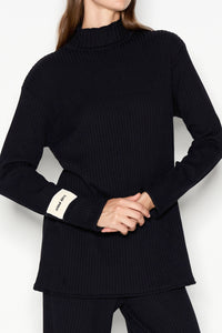 TAGLINES KNITTED BLOUSE BLACK