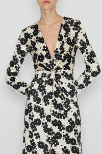 EDEN FLORAL DRESS B&W