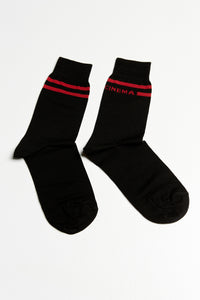 CINEMA SOCKS BLACK-RED - PRE-ORDER