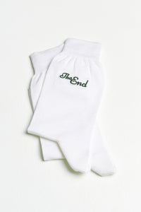 THE END SOCKS WHITE-GREEN