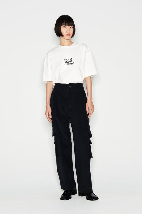 POP-CORN LOVER CARGO TROUSERS BLACK - PRE-ORDER