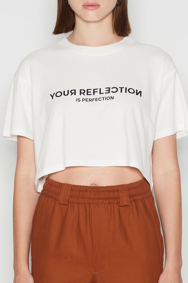 PERFECT REFLECTION CROP T-SHIRT WHITE