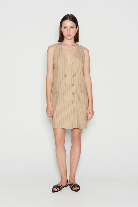 MIRAGE DRESS LIGHT BROWN