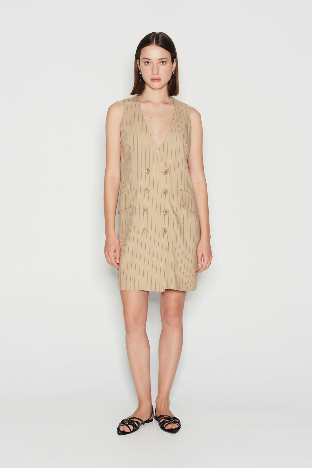 MIRAGE DRESS LIGHT BROWN