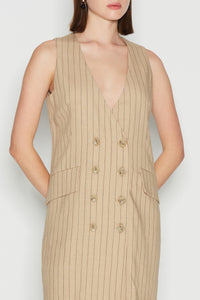 MIRAGE DRESS LIGHT BROWN