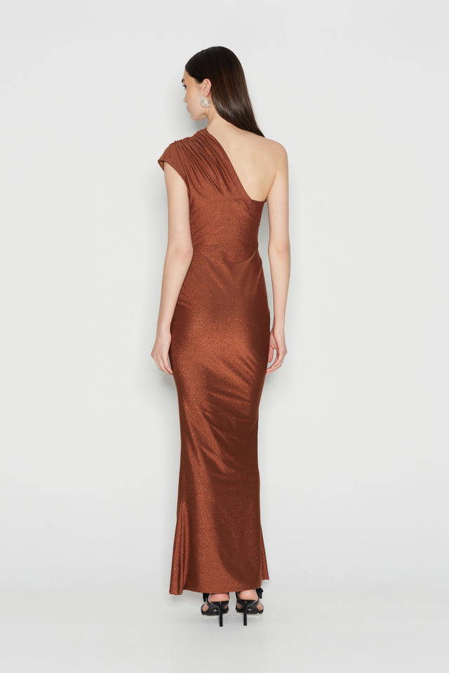 CARMEN DRESS BROWN