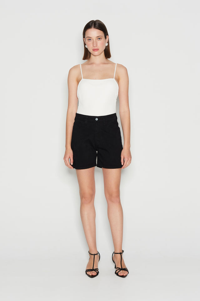 AQUAMARINE DENIM SHORTS BLACK