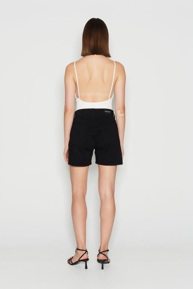 AQUAMARINE DENIM SHORTS BLACK