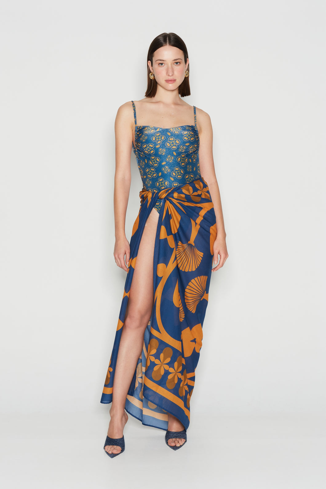 SPELL IN LOVE SARONG BLUE/ORANGE