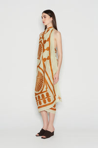 SHELL IN LOVE SARONG BROWN/WHITE