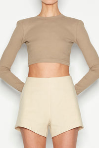 OASIS CROP TOP BEIGE