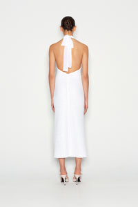 COCO NIGHT MIDI DRESS WHITE