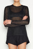 ATLAS KNITTED BLOUSE LONG SLEEVE BLACK
