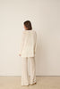 KNIT LINEN PANTS WHITE