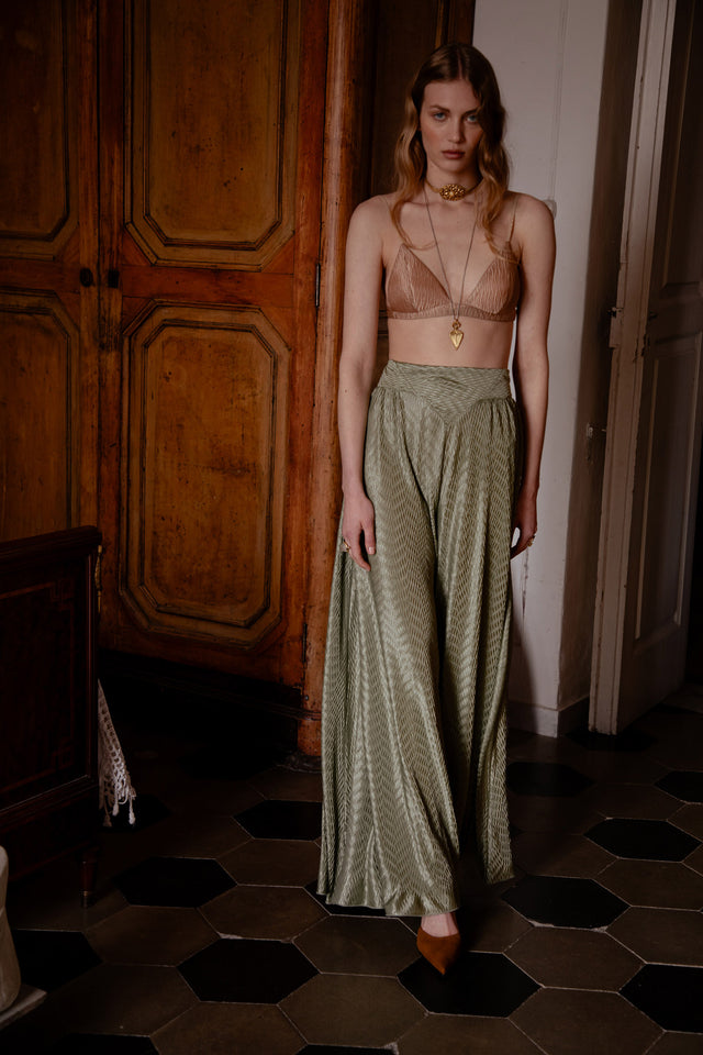 NATURAL PANTS OLIVE GREEN