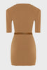 EARTH MINI DRESS BROWN