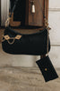 "RUSHMERE" BLACK GOLD SHOULDER BAG