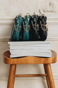"RUSHMERE" BLACK GOLD SHOULDER BAG