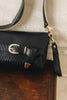 "REGRET ME" BLACK GOLD SHOULDER BAG