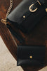 "REGRET ME" BLACK GOLD SHOULDER BAG