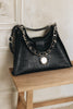 "TO THE WILDER" BLACK NICKEL SHOULDER BAG