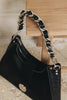 "TO THE WILDER" BLACK NICKEL SHOULDER BAG
