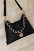 "TO THE WILDER" BLACK GOLD SHOULDER BAG