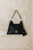 "TO THE WILDER" BLACK GOLD SHOULDER BAG