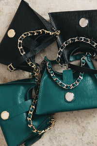 "TO THE WILDER" BLACK GOLD SHOULDER BAG