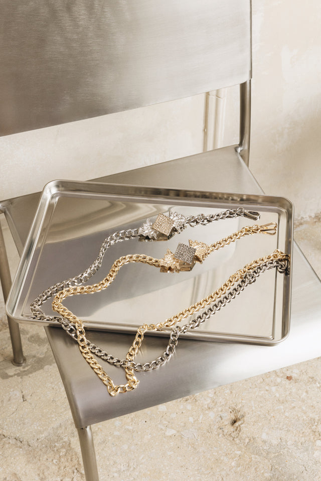 "CRYSTAL" GOLD CHAIN BELT